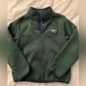 L.L. Bean kids Forest Green Fleece Pullover
